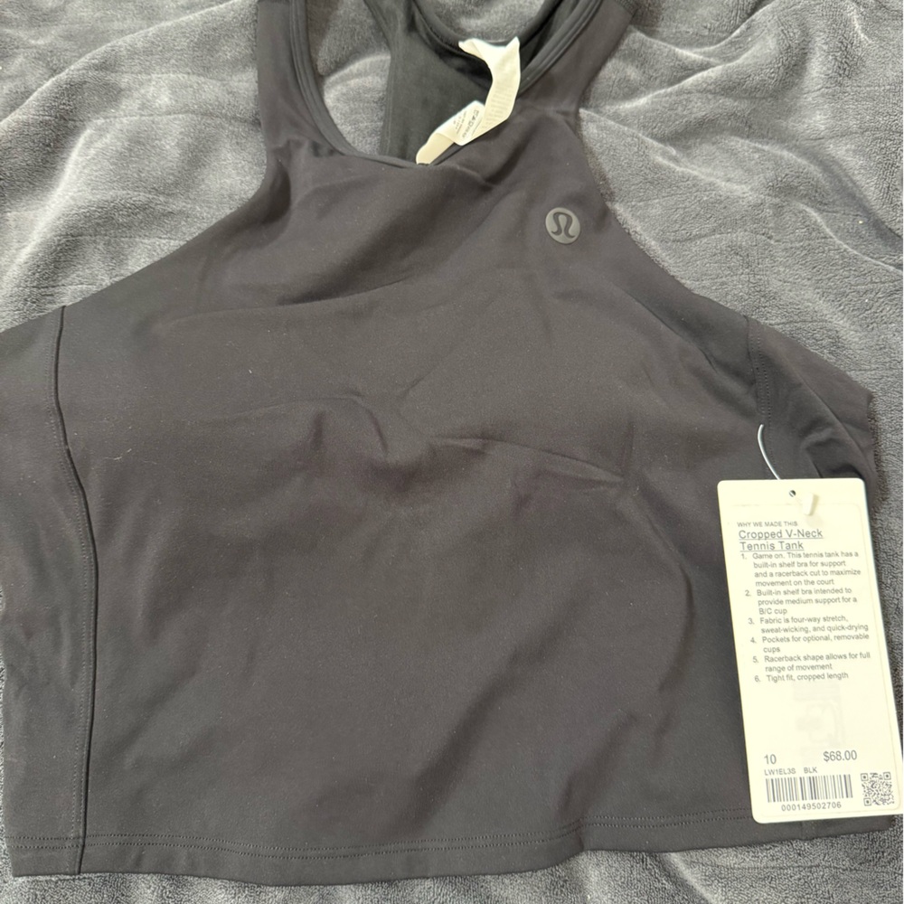 Lululemon Cropped V Neck Tank size 10